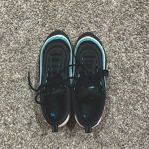 Nike Air Max 97 black and teal. Big Kid’s size 6.5 or a women’s size 8.